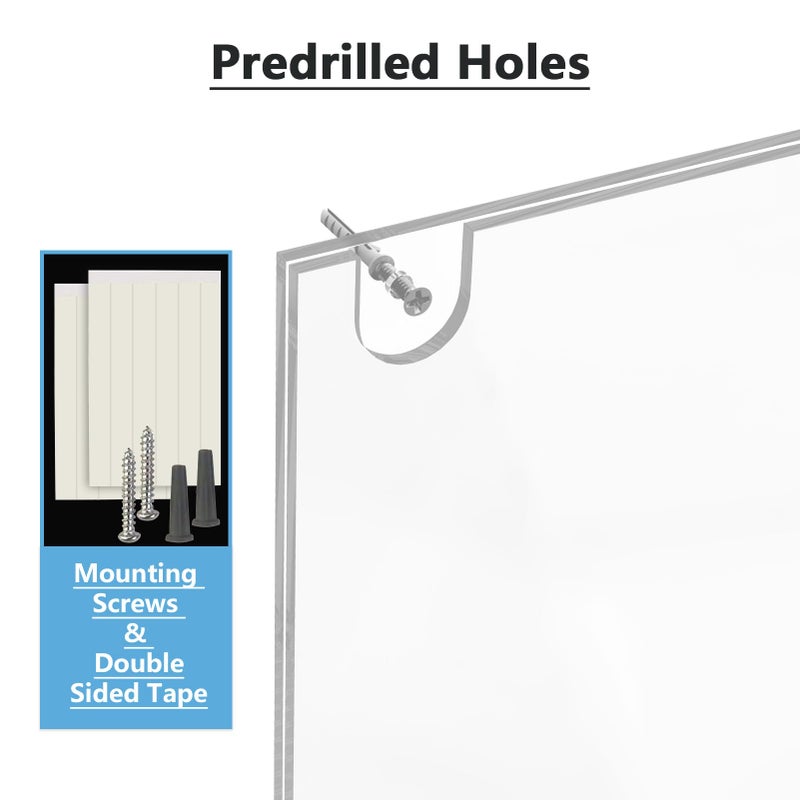 ماكسجير حامل لافتات أكريليك من ماكس جير، مقاس 8.5 × 11 بوصة، حامل لافتات جداري، إطار صور بلاستيكي شفاف مع أشرطة لاصقة ومسامير، مناسب للمكاتب والمنازل والمتاجر والمطاعم والمناظر الطبيعية، عبوة من 6 قطع - Image 4